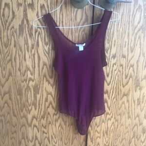 Bozzolo Deep Purple Sleeveless Bodysuit